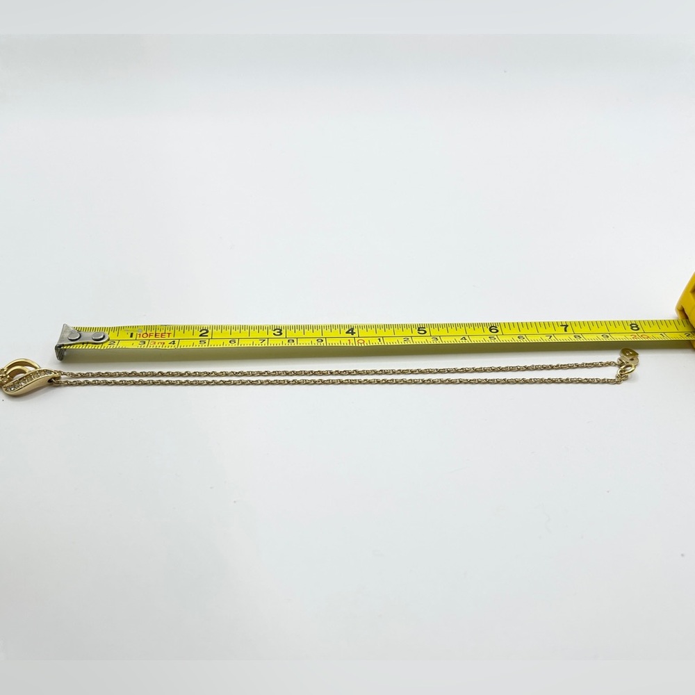 Dior Gold Plated Necklace with with Rhinestones on Pendant - Picture 5 of 5